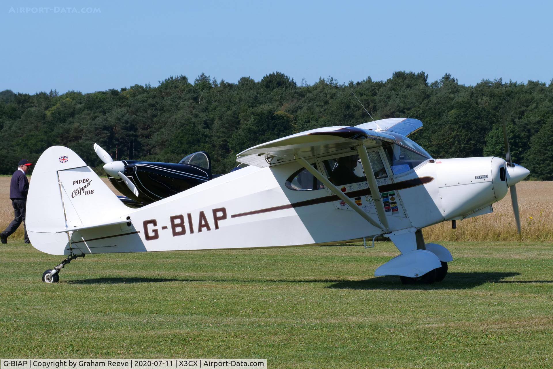 G-BIAP, 1950 Piper PA-16 Clipper Clipper C/N 16-732, On the ground at Northrepps.