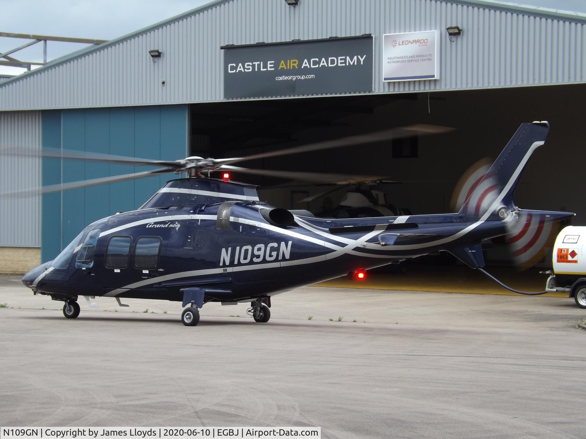 N109GN, 2012 AgustaWestland AW-109SP GrandNew C/N 22259, Just parked up At Gloucestershire Airport