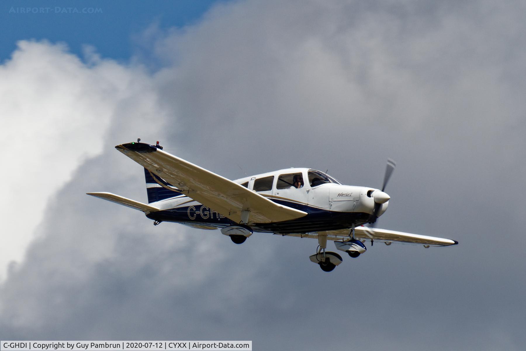 C-GHDI, 1974 Piper PA-28-151 Cherokee Warrior C/N 28-7415433, Landing on 19