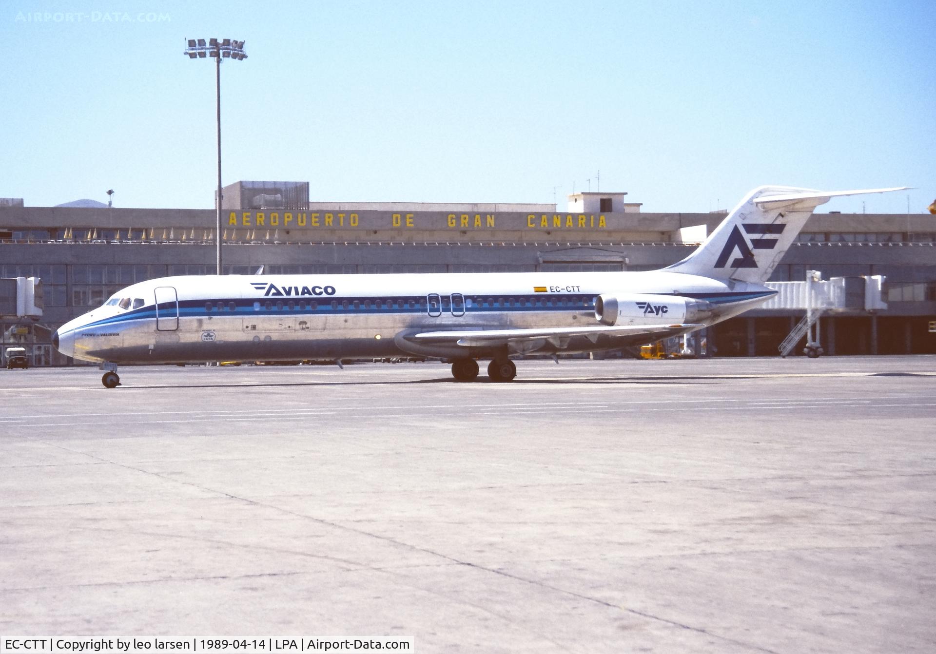 EC-CTT, 1976 Douglas DC-9-34CF C/N 47706, Las Palmas 14.4.1989