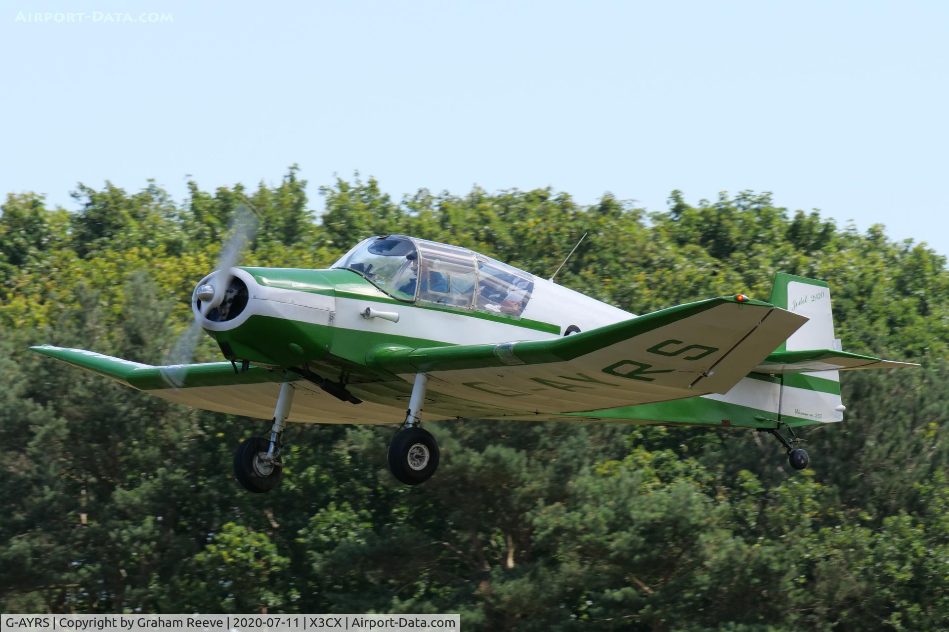 G-AYRS, 1964 Wassmer (Jodel) D-120 Paris-Nice C/N 255, Landing at Northrepps.