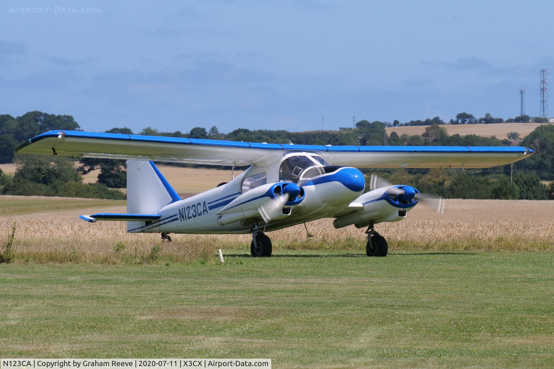 N123CA, 1964 Dornier Do-28A-1 C/N 3051, Just landed at Northrepps.