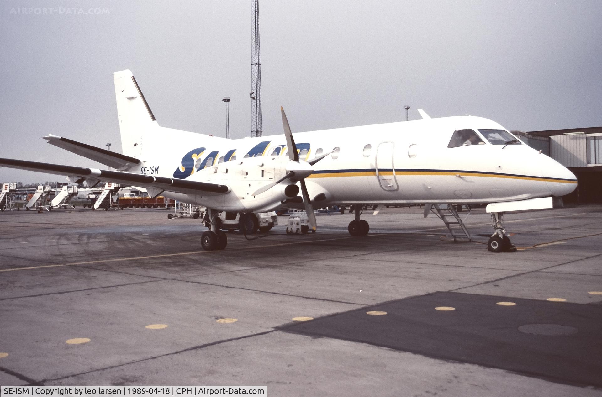 SE-ISM, 1988 Saab SF340A C/N 340A-133, Copenhagen 18.4.1989