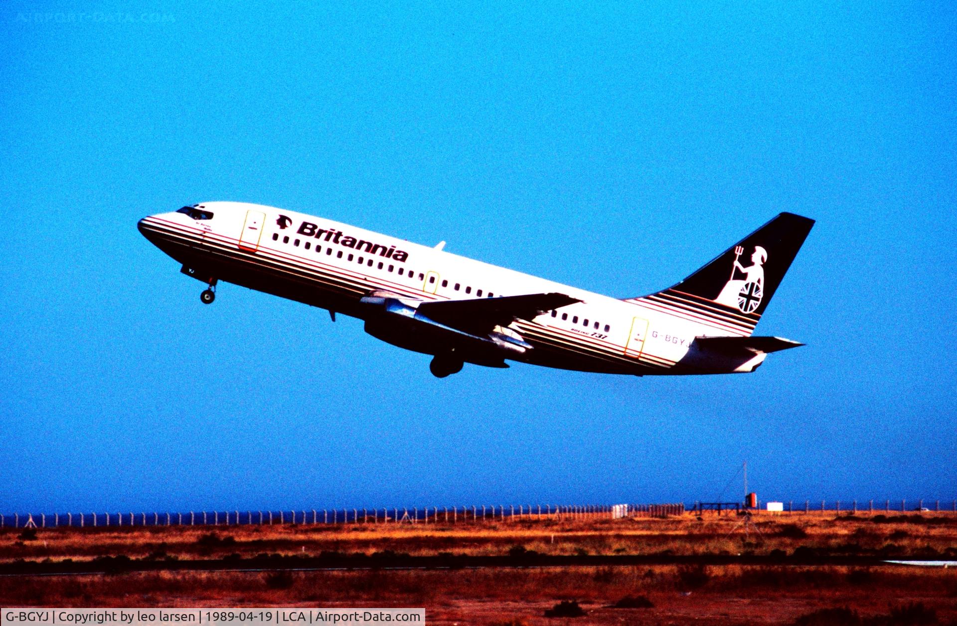 G-BGYJ, 1979 Boeing 737-204 C/N 22057, Larnaca 19.4.1989