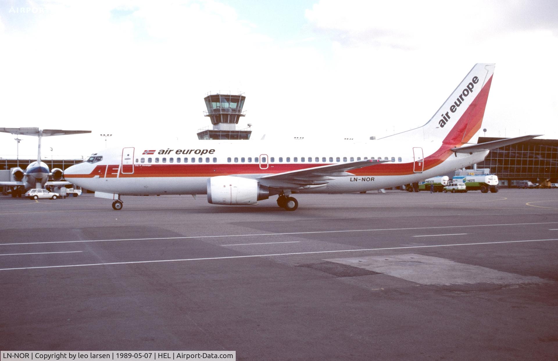 LN-NOR, 1987 Boeing 737-33A C/N 23827, Helsinki 7.5.1989
