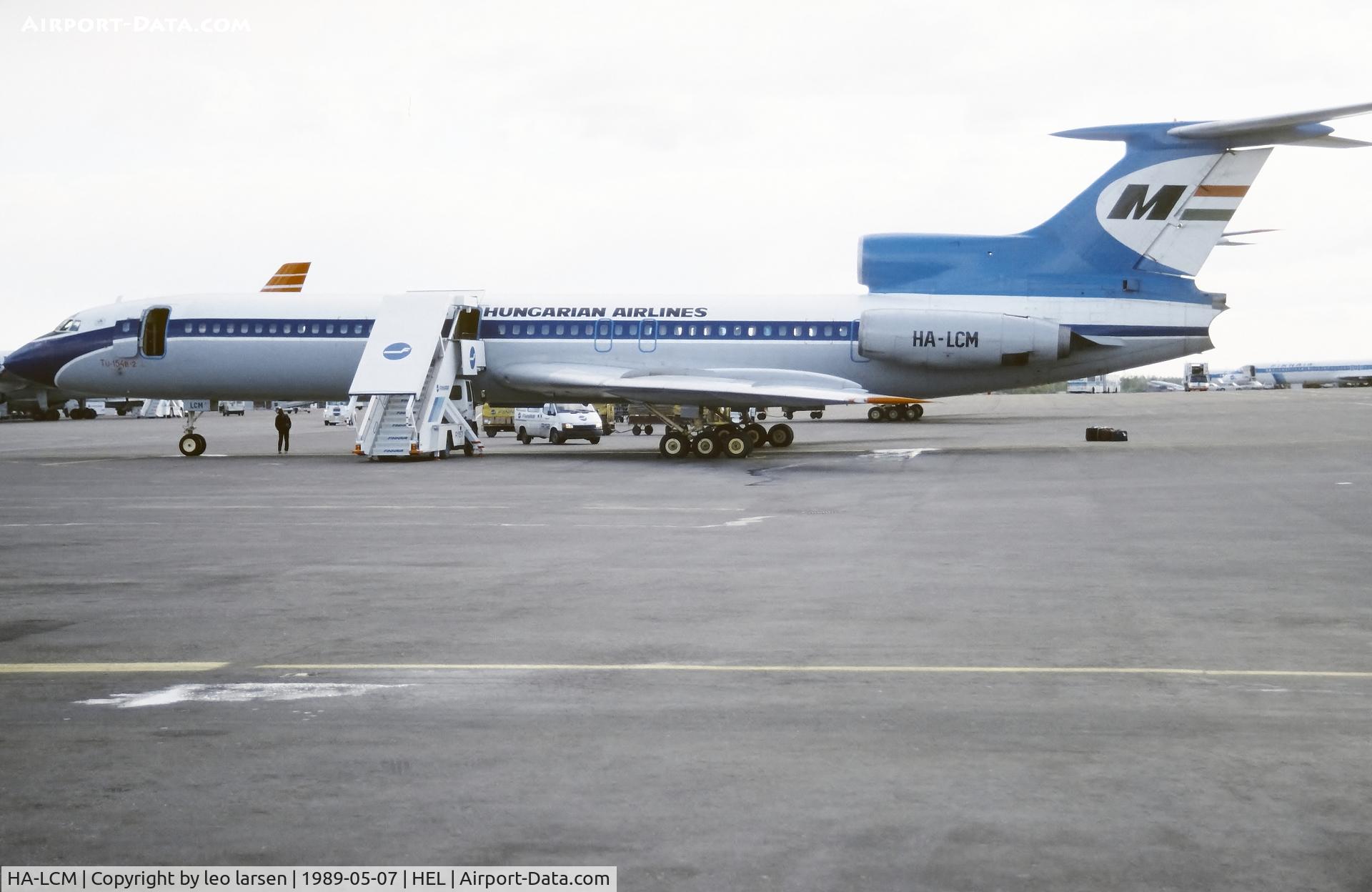 HA-LCM, 1979 Tupolev Tu-154B-2 C/N 79A325, Helsinki 7.5.1989
