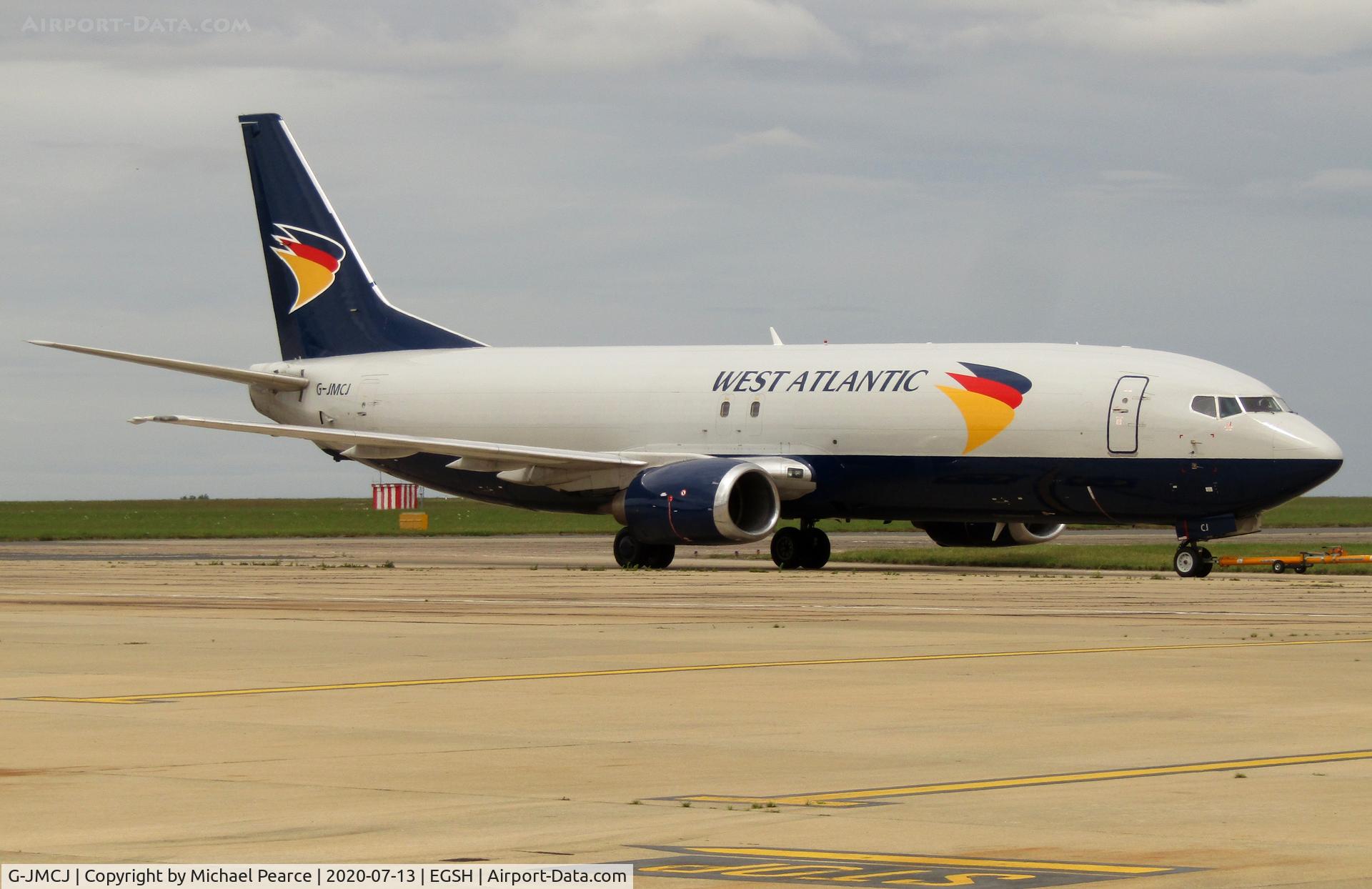 G-JMCJ, 1992 Boeing 737-436 C/N 25856, Under tow for maintenance after arrival from Toulouse (TLS).
