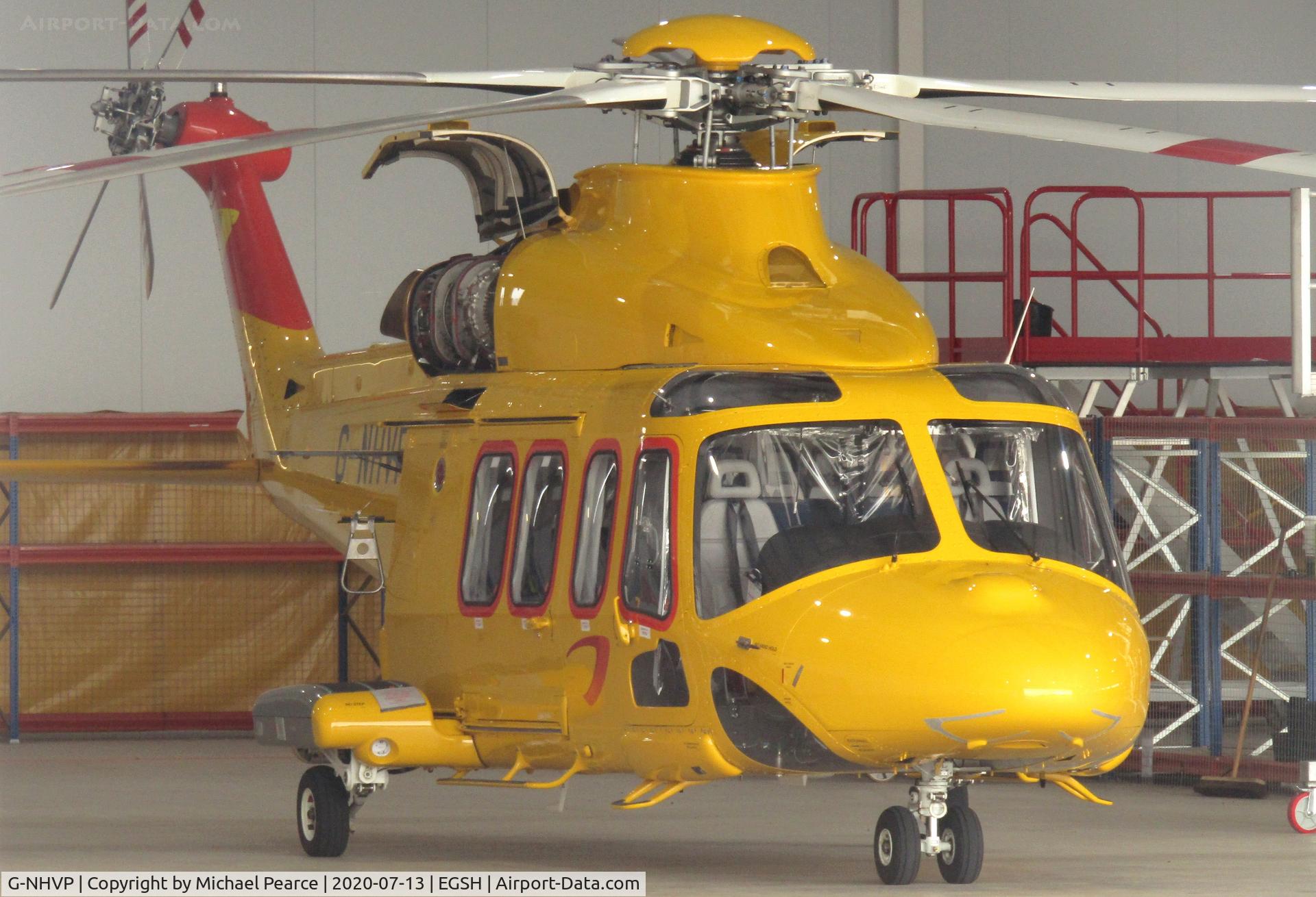 G-NHVP, 2018 AgustaWestland AW-139 C/N 41513, Parked in the company hangar.