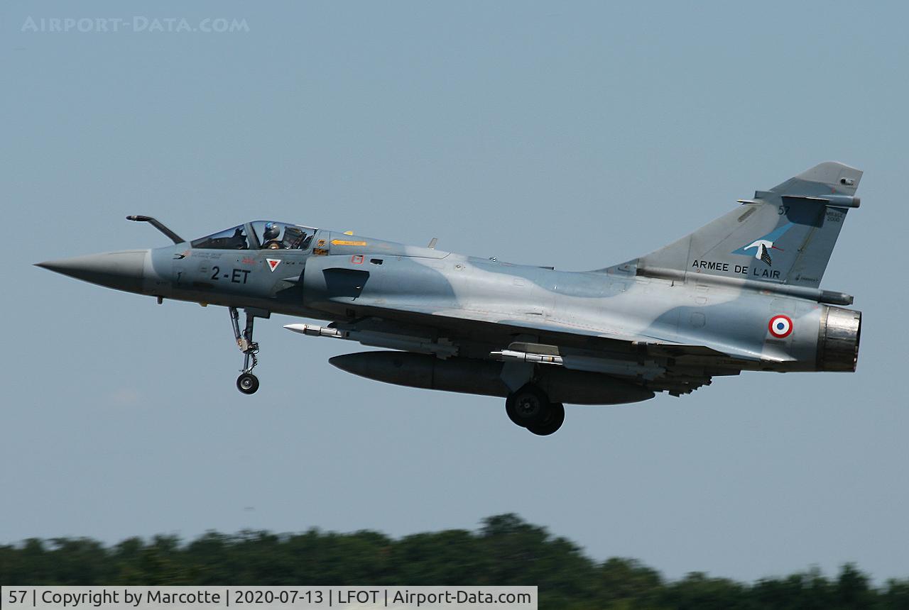 57, Dassault Mirage 2000-5F C/N 257, short final runway 02.