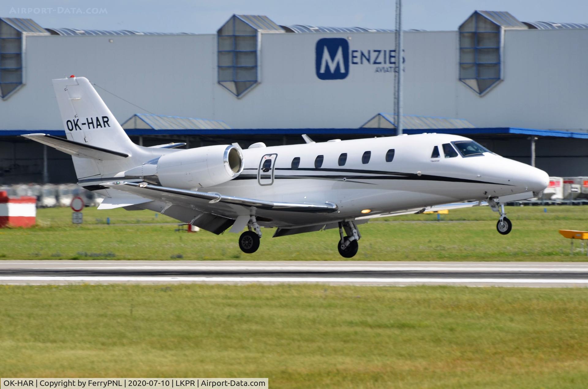 OK-HAR, 2002 Cessna 560XL Citation Excel C/N 560-5230, Landing of Aero Partner Ce560XL