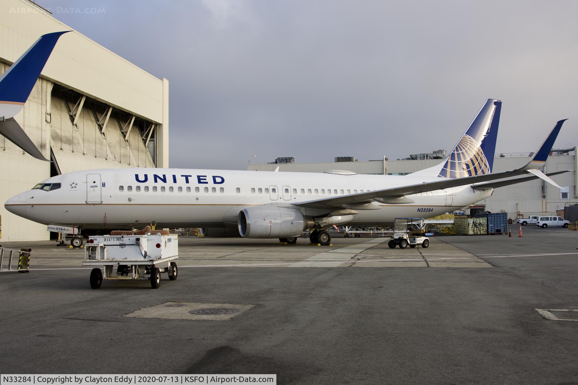 N33284, 2004 Boeing 737-824 C/N 31635, SFO 2020.