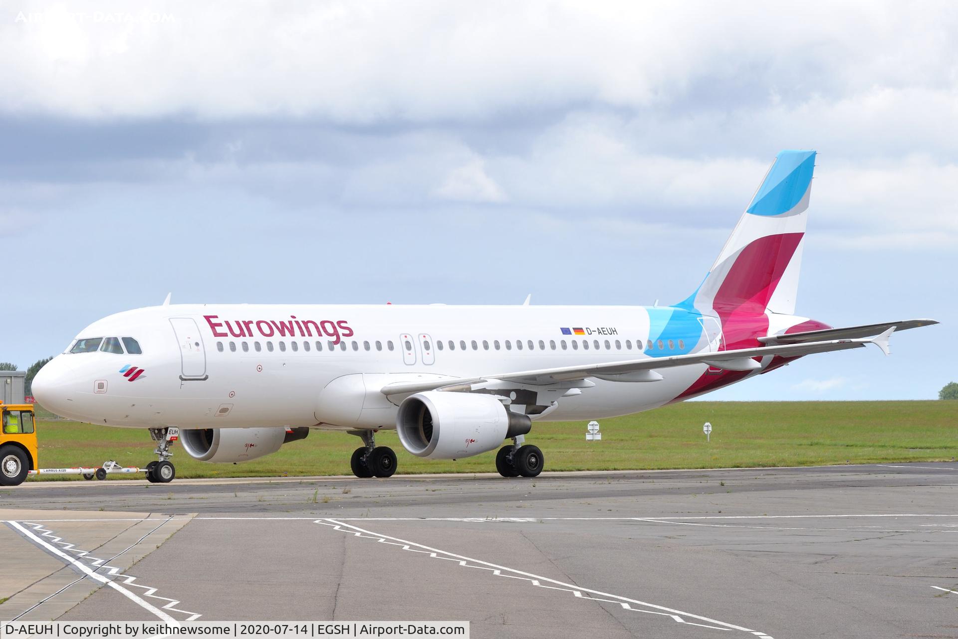 D-AEUH, 2010 Airbus A320-214 C/N 4329, Removed from spray shop with Eurowings colour scheme.