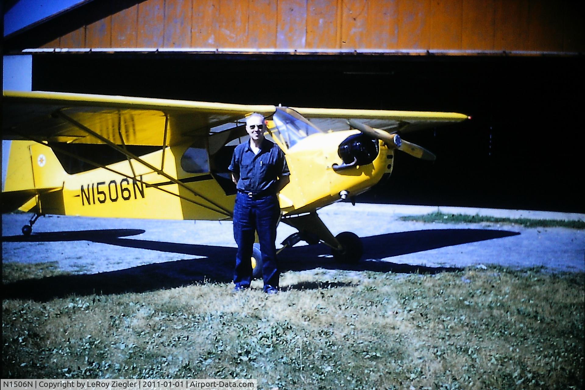 N1506N, 1947 Piper J3C-65 Cub Cub C/N 23036, This photo was taken by my dad at the defunct Trexlertown, Pa. airport.  The pilot was my aunt's father, Luther Delong.