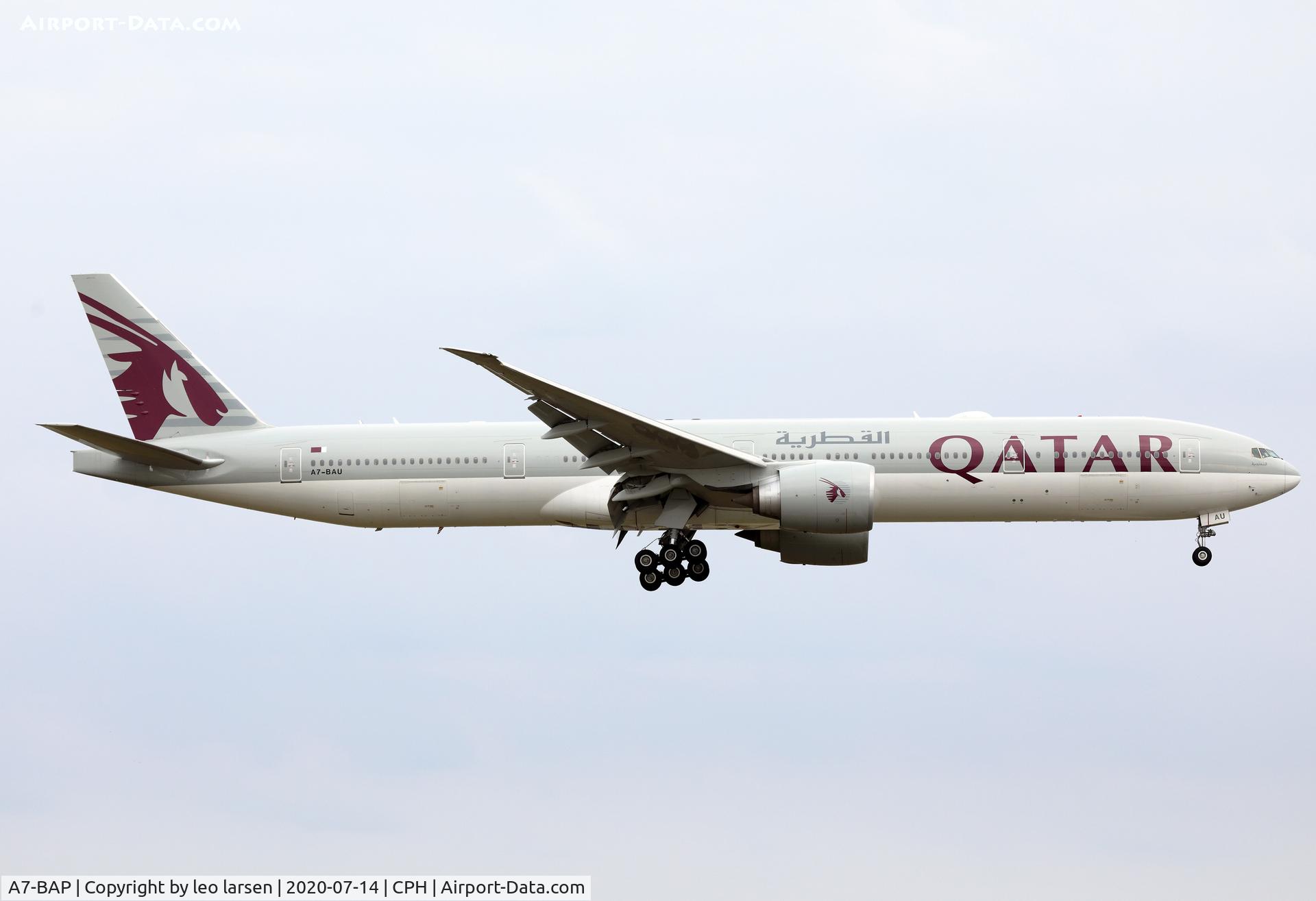 A7-BAP, 2011 Boeing 777-3DZ/ER C/N 38248, Copenhagen 14.7.2020