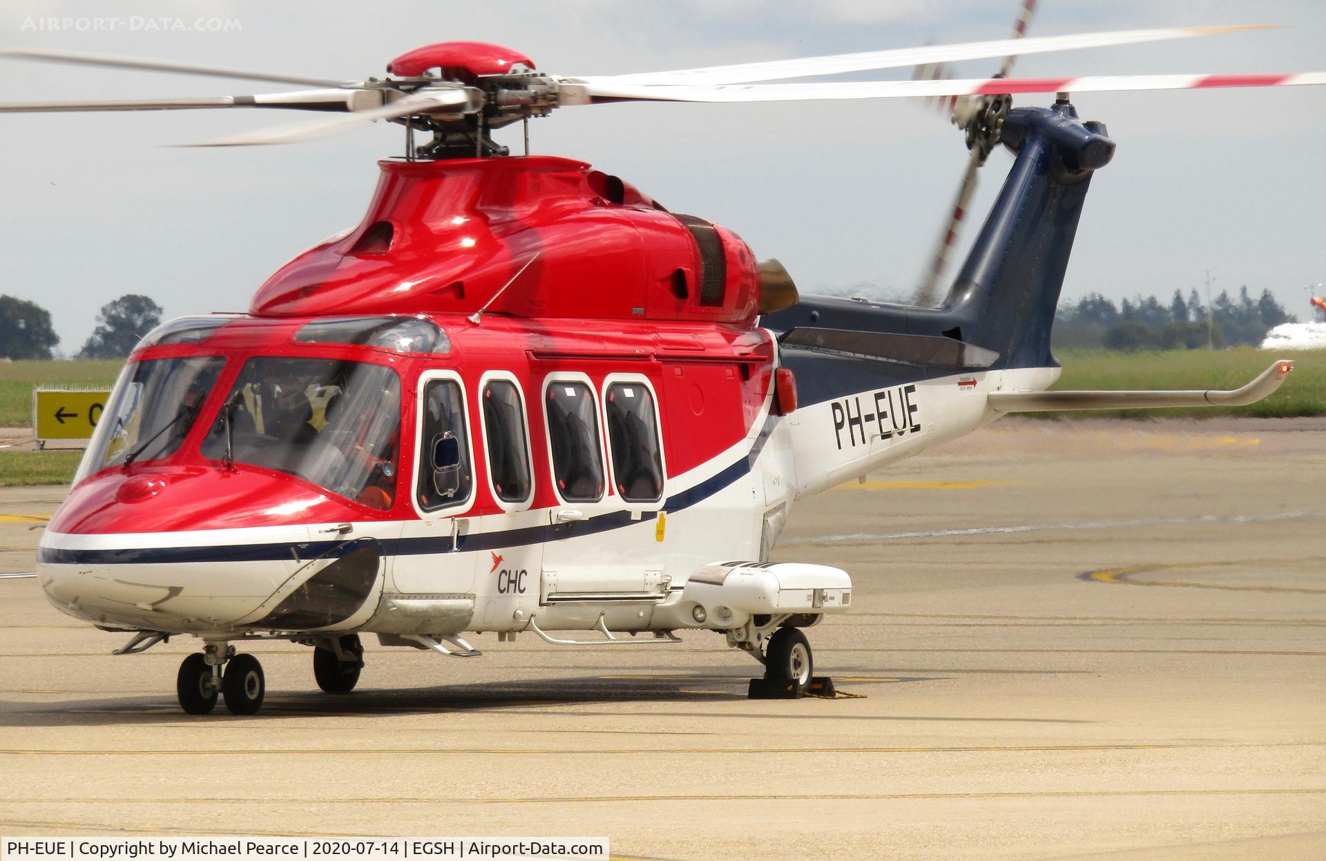 PH-EUE, 2011 AgustaWestland AW-139 C/N 31387, Preparing to depart the SaxonAir apron.