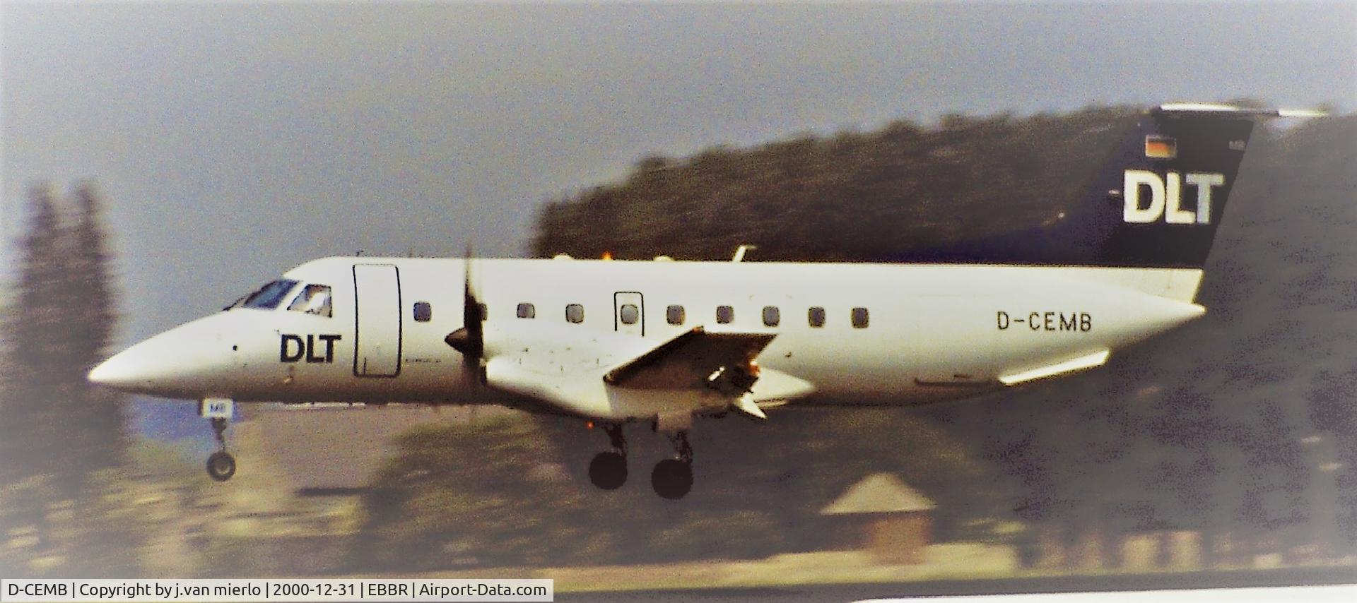 D-CEMB, 1987 Embraer EMB-120 Brasilia C/N 120035, Landing BRU 25L scan slide better version