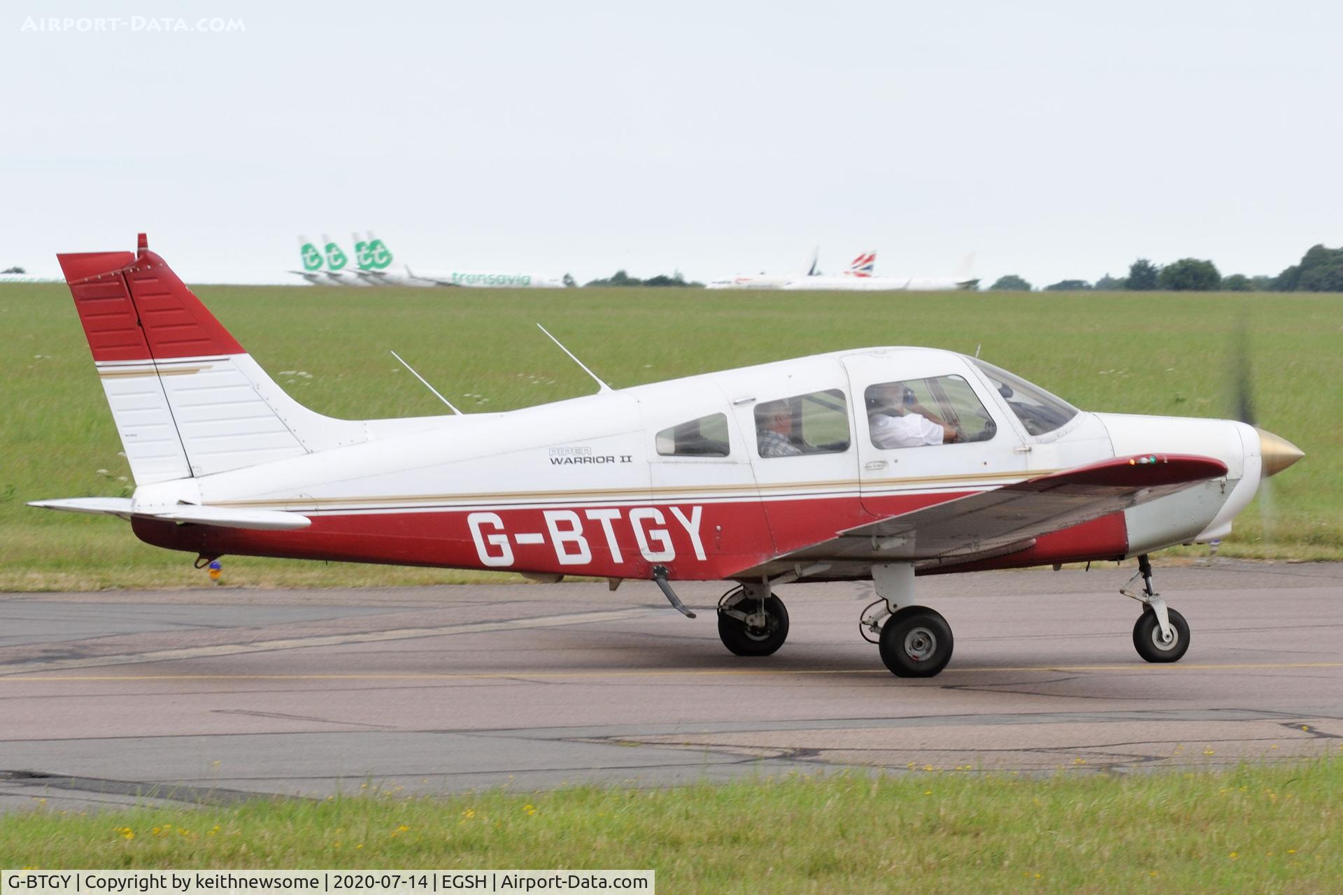 G-BTGY, 1982 Piper PA-28-161 Cherokee Warrior II C/N 28-8216199, Return Visitor.
