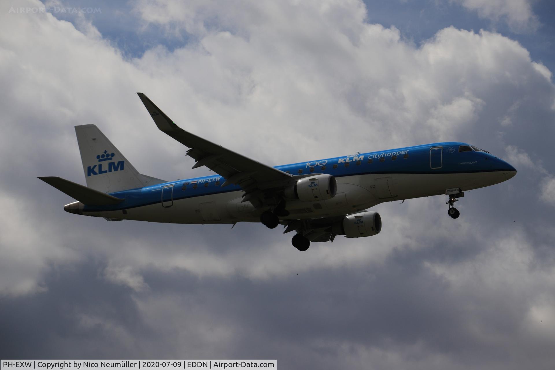 PH-EXW, 2018 Embraer ERJ-175STD (ERJ-170-200) C/N 17000710, KLM is landing in EDDN/NUE