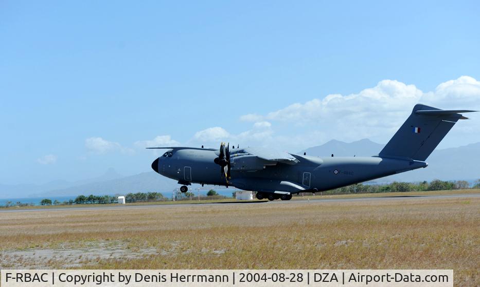 F-RBAC, 2014 Airbus A400M Atlas C/N 010, Very first time at Dzaoudzi International airport Mayotte France