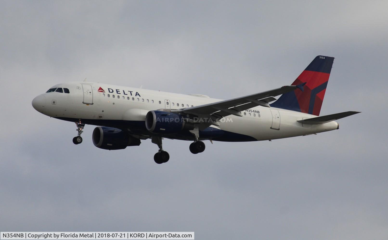N354NB, 2002 Airbus A319-114 C/N 1833, ORD 2018