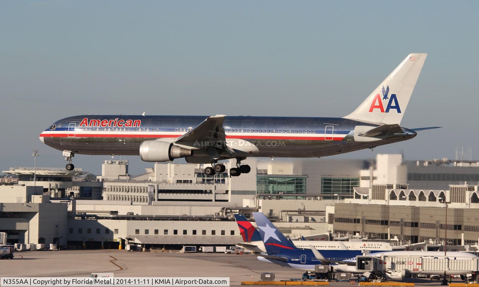 N355AA, 1988 Boeing 767-323/ER C/N 24036, MIA 2014