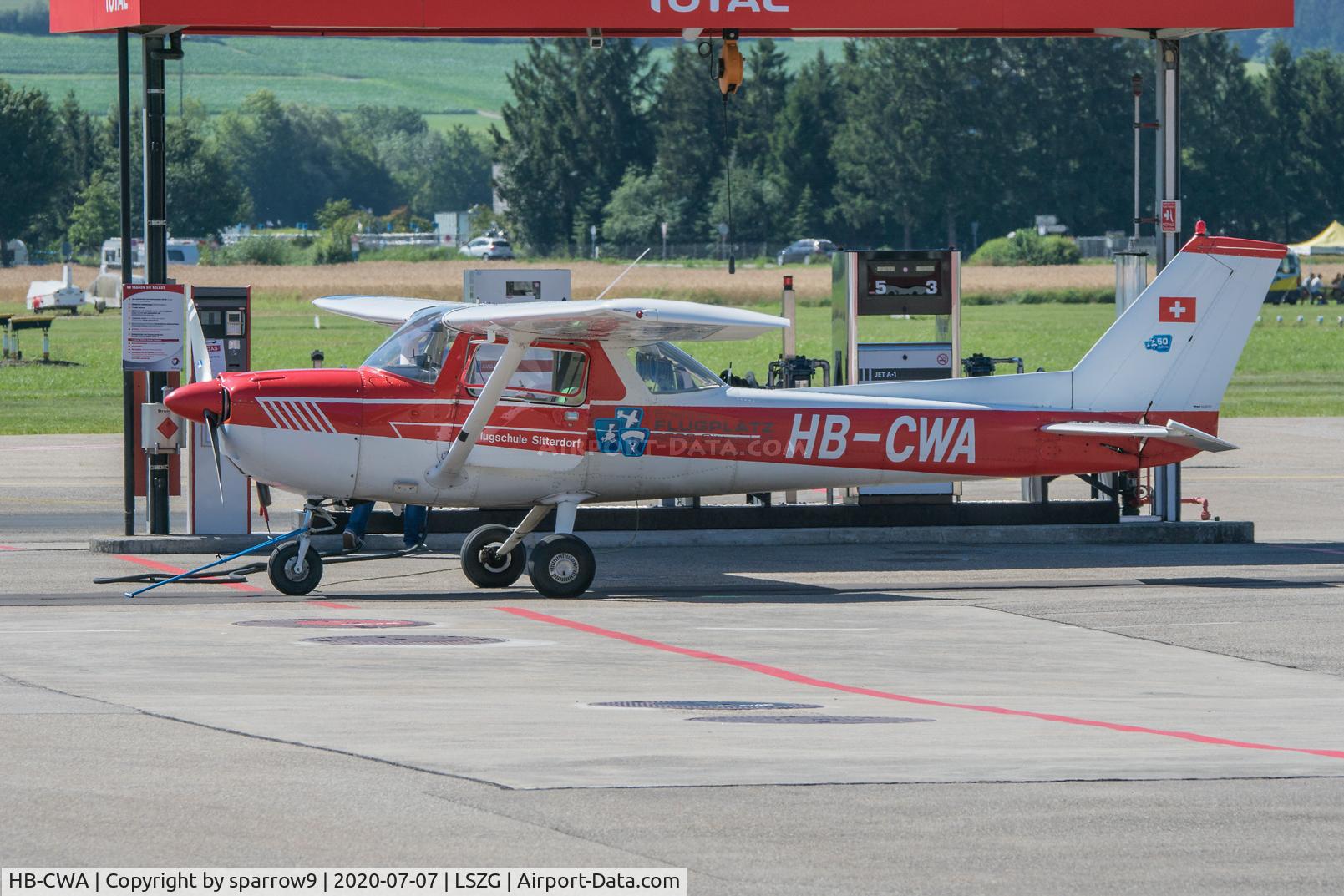 HB-CWA, 1972 Reims FRA150L Aerobat C/N FRA1500134, Needs refuelling for the flight back home.