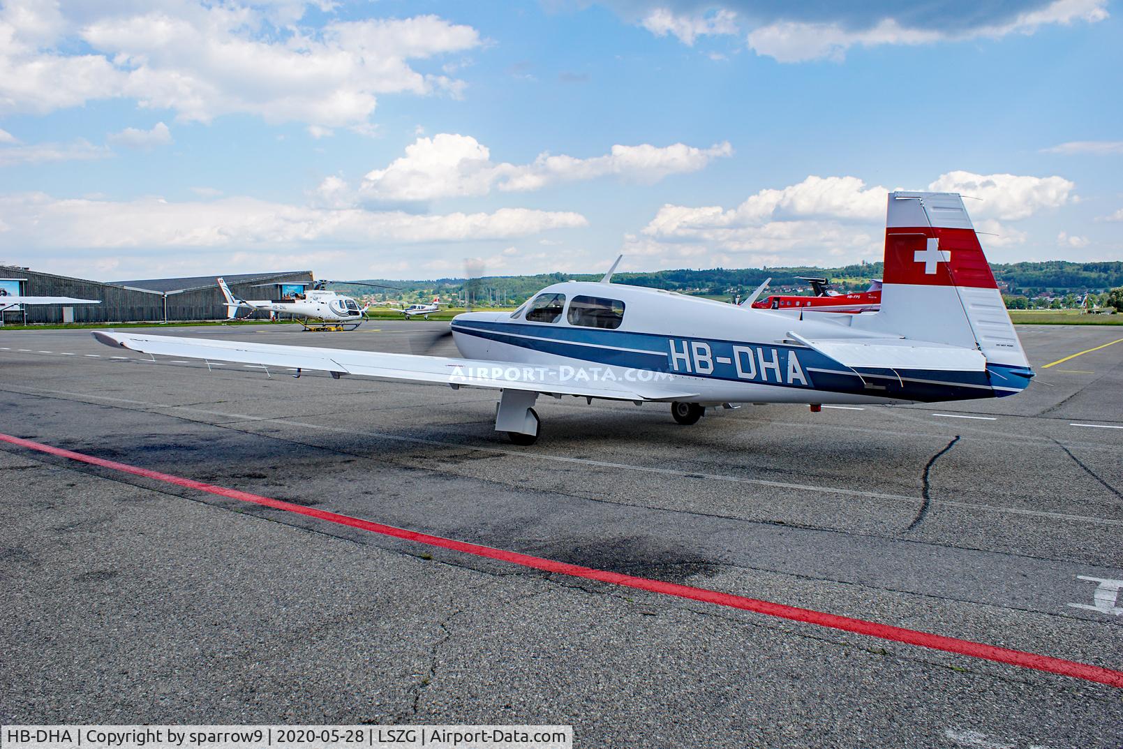 HB-DHA, 1987 Mooney M20K 231 Turbo C/N 25-1155, At Grenchen