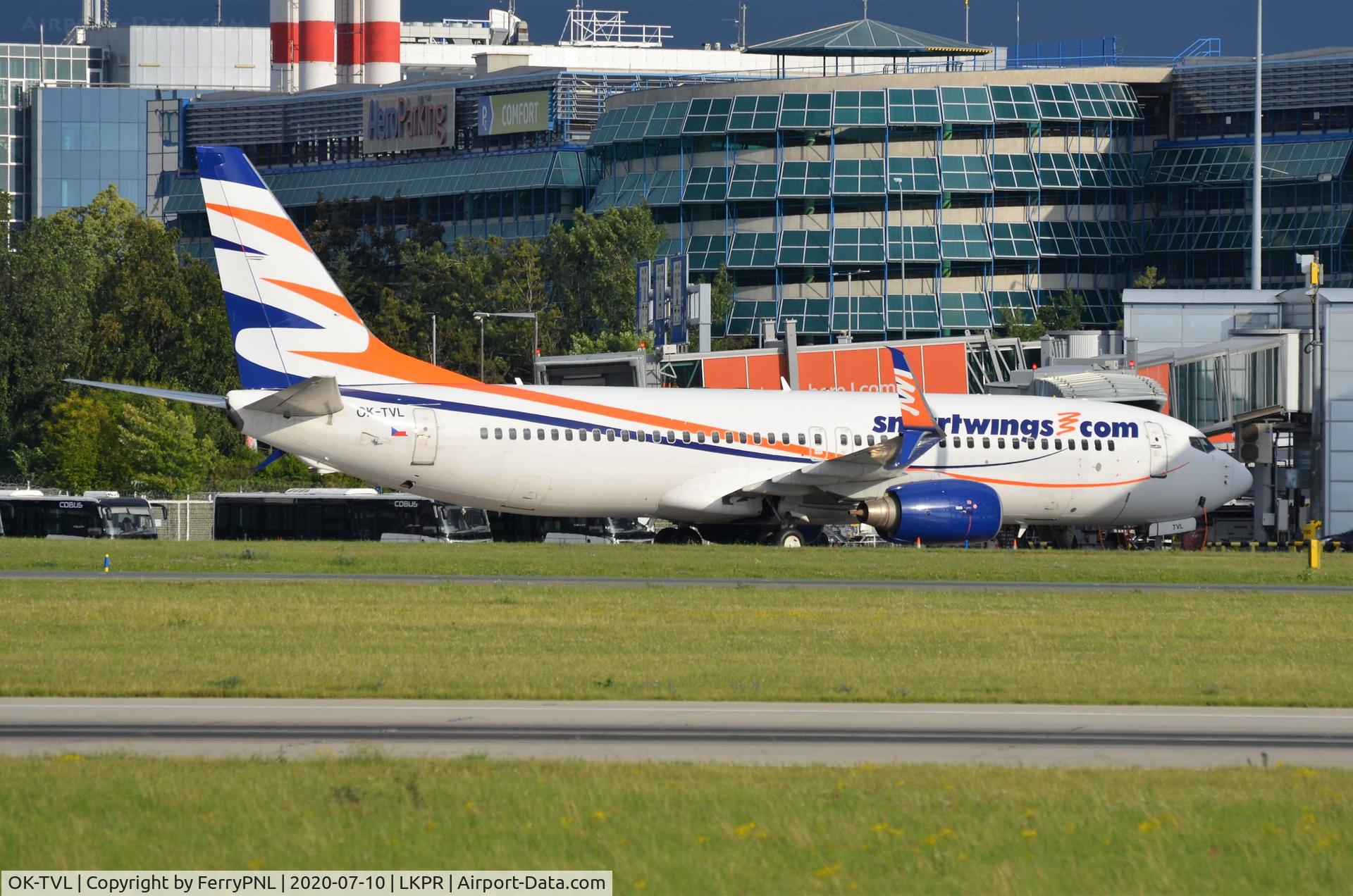 OK-TVL, 2010 Boeing 737-8FN C/N 37076, Smartwings B738 parked at its gate