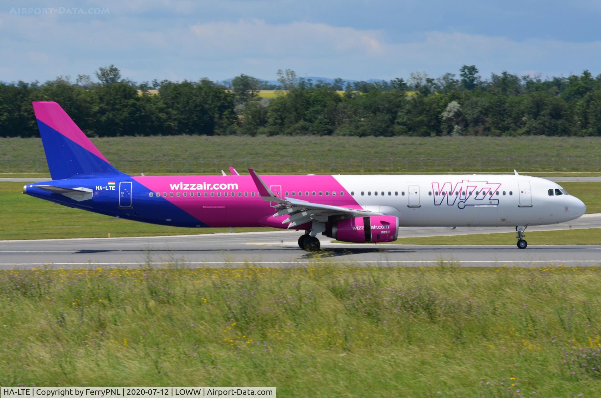 HA-LTE, 2018 Airbus A321-231 C/N 8325, Wizzair A321 landing