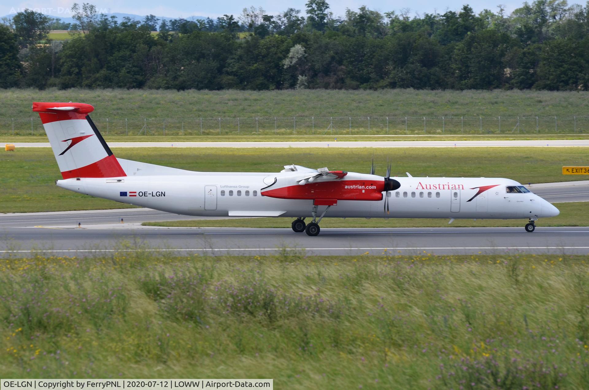 OE-LGN, 2010 De Havilland Canada DHC-8-402Q Dash 8 C/N 4326, Austrian DHC8 arrival from Graz