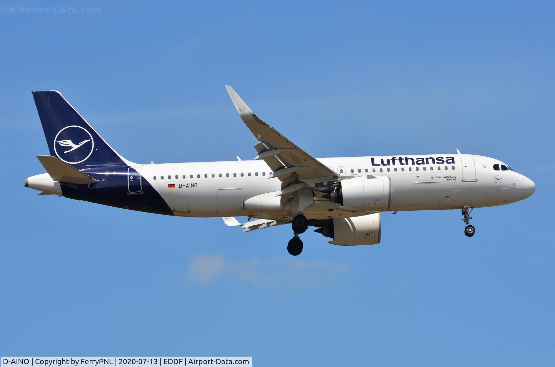 D-AINO, 2018 Airbus A320-271N C/N 8559, Lufthansa A320N almost home.