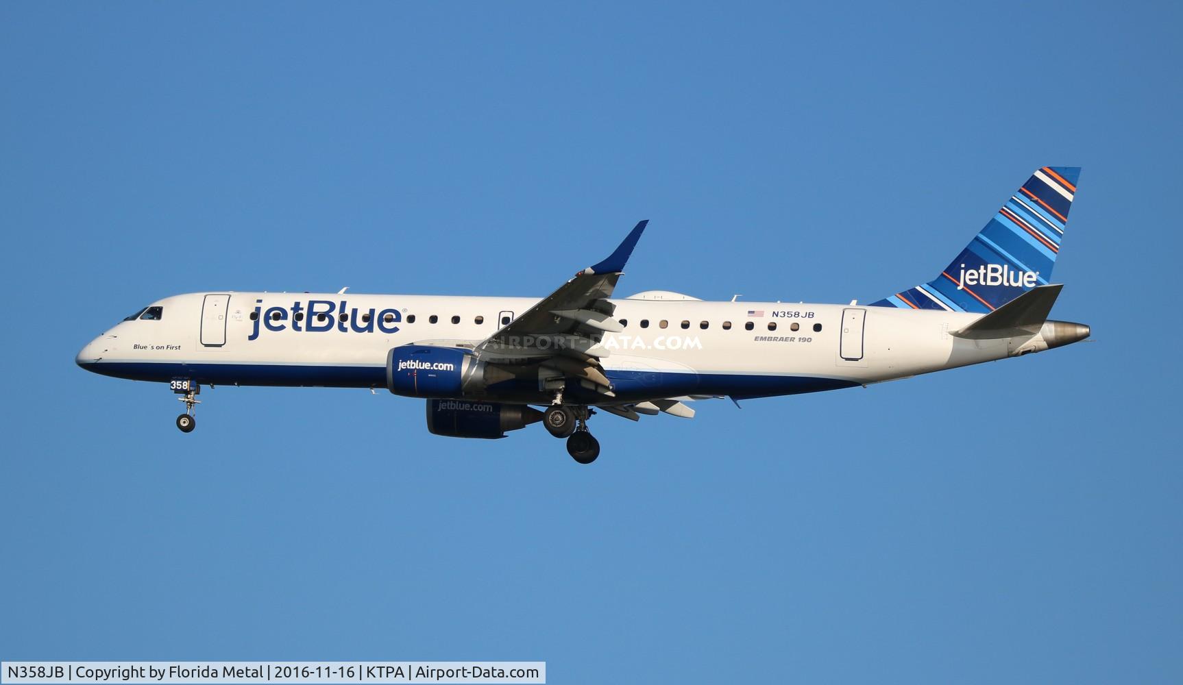 N358JB, 2013 Embraer 190AR (ERJ-190-100IGW) C/N 19000618, TPA 2016