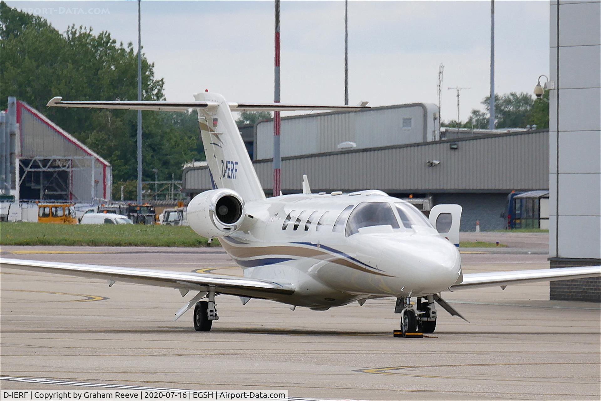 D-IERF, 1999 Cessna 525 Citation Jet C/N 525-0310, Parked at Norwich.