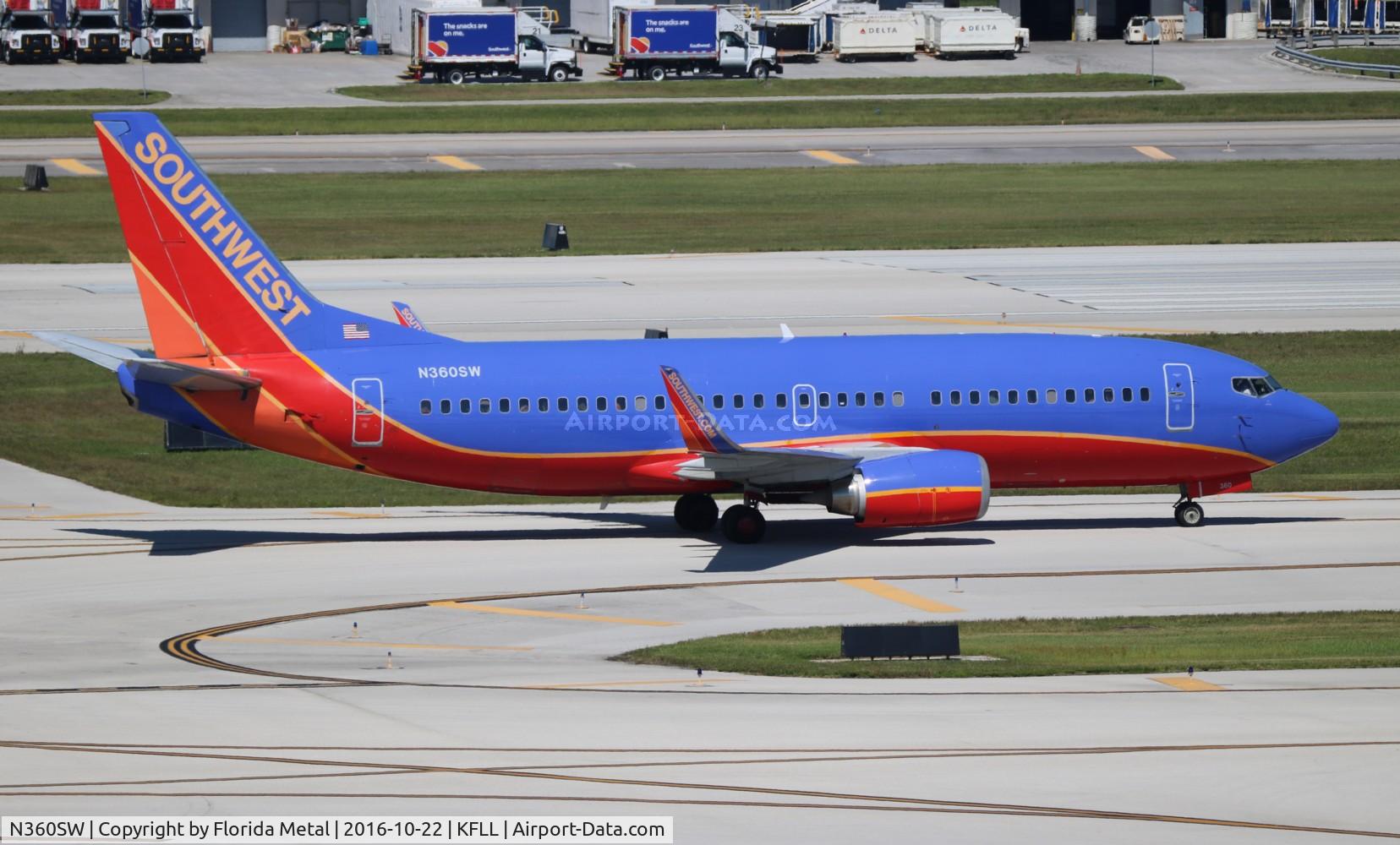 N360SW, 1992 Boeing 737-3H4 C/N 26571, FLL 2016