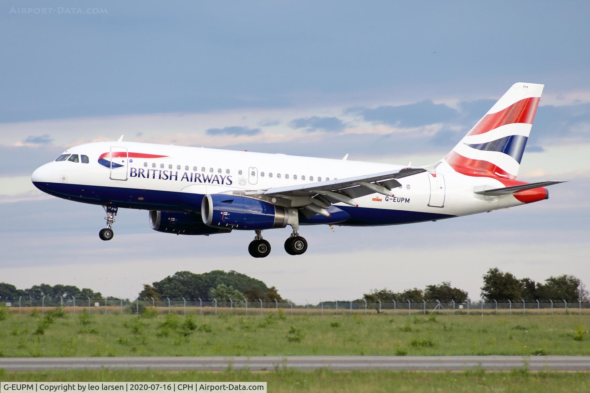 G-EUPM, 2000 Airbus A319-131 C/N 1258, Copenhagen 16.7.2020