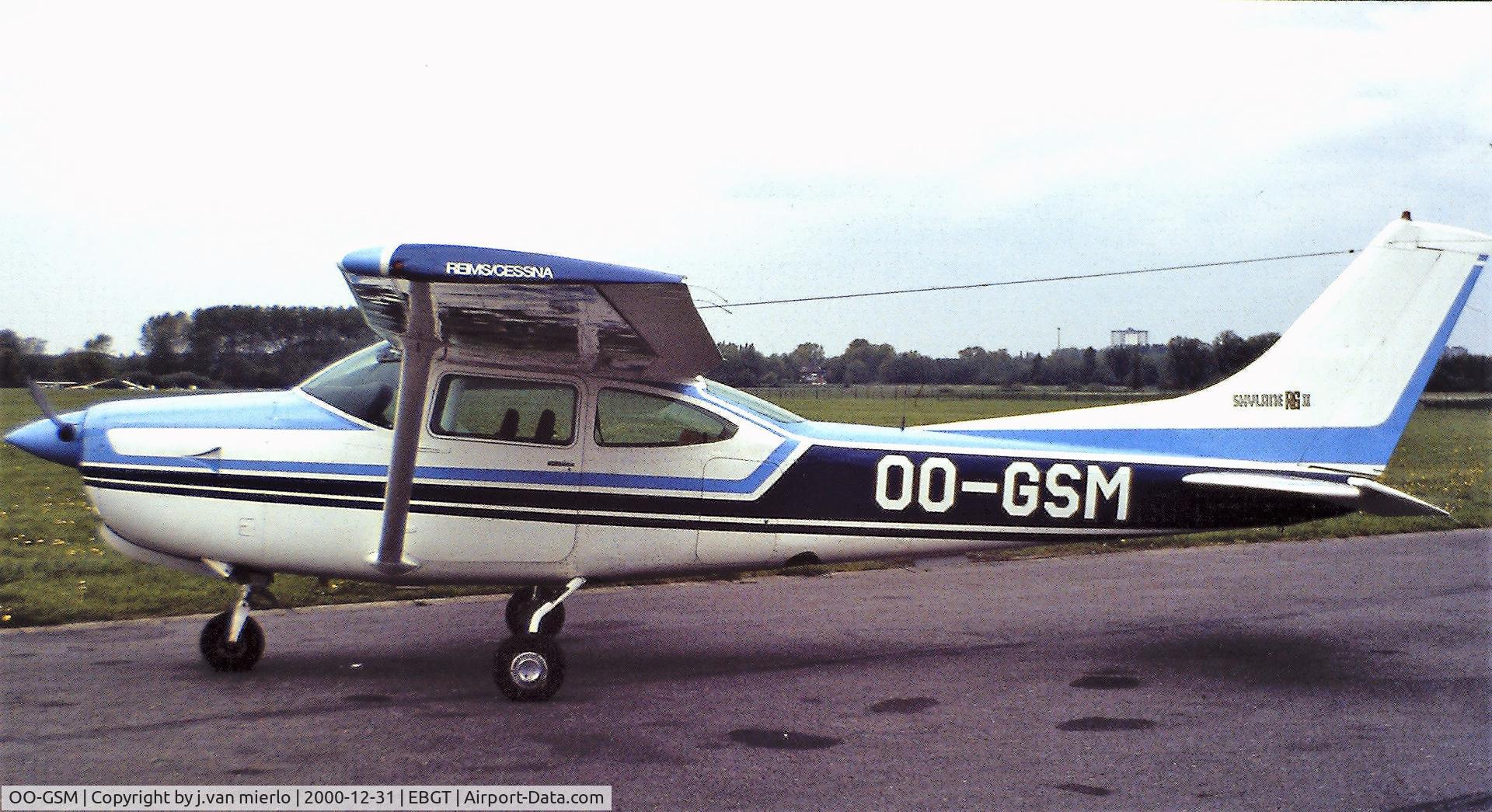 OO-GSM, 1978 Reims FR182 Skylane RG II C/N FR1820013, scan slide'80s