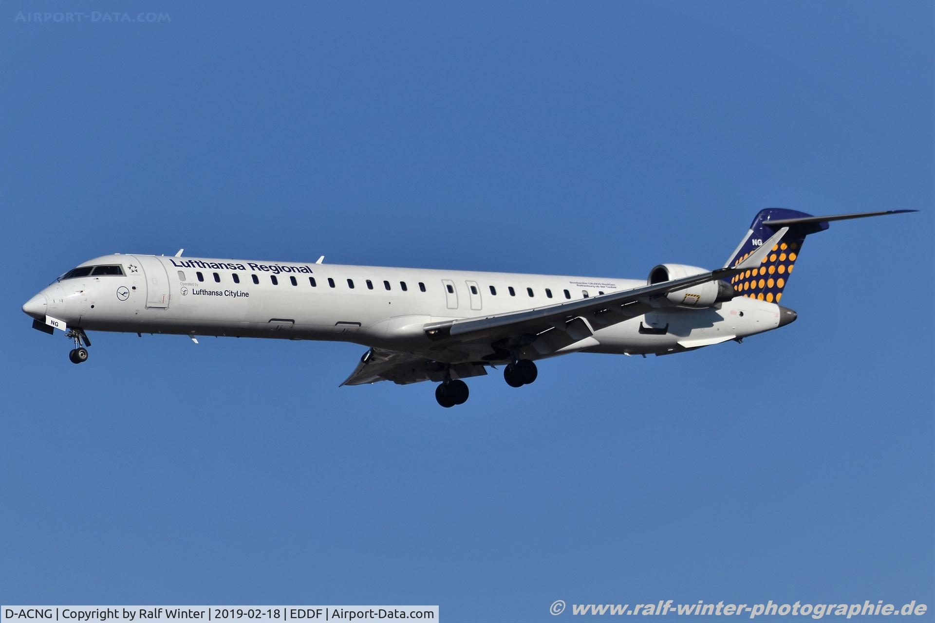 D-ACNG, 2009 Bombardier CRJ-900LR (CL-600-2D24) C/N 15245, Bombardier CL-600-2D24 CRJ-900LR - CL CLH Lufthansa CityLine 'Rothenburg Ob Der Tauber' - 15245 - D-ACNG - 18.02.2019 - FRA