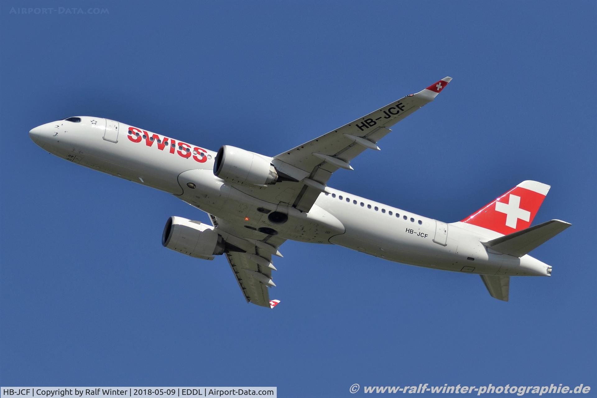 HB-JCF, 2017 Bombardier CSeries CS300 (BD-500-1A11) C/N 55015, Bombardier BD-500-1A11 C-Series CS300 - LX SWR Swiss - 55015 - HB-JCF - 09.05.2018 - DUS