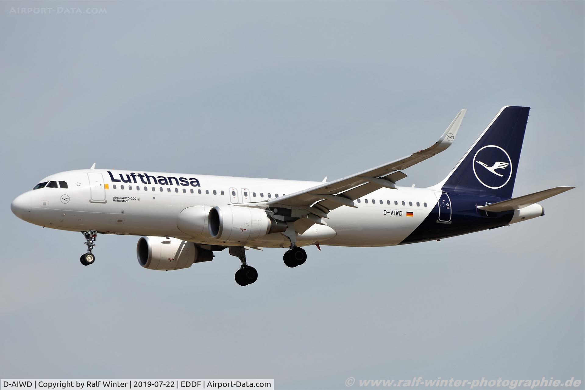 D-AIWD, 2018 Airbus A320-214 C/N 8672, Airbus A320-214(W) - LH DLH Lufthansa 'Halberstadt' - 8672 - D-AIWD - 22.07.2019 - FRA