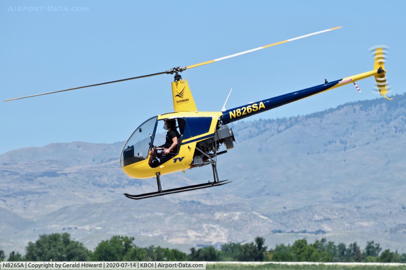 N826SA, 2004 Robinson R22 Beta C/N 3755, Departing BOI.