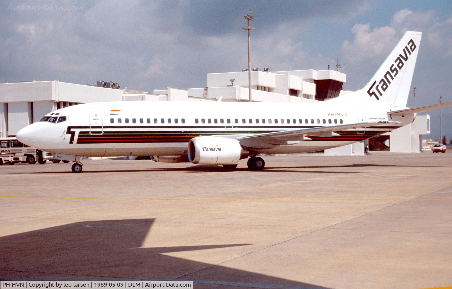 PH-HVN, 1989 Boeing 737-3K2 C/N 24327, Dalaman Mugla 9.5.1989.Brand new.