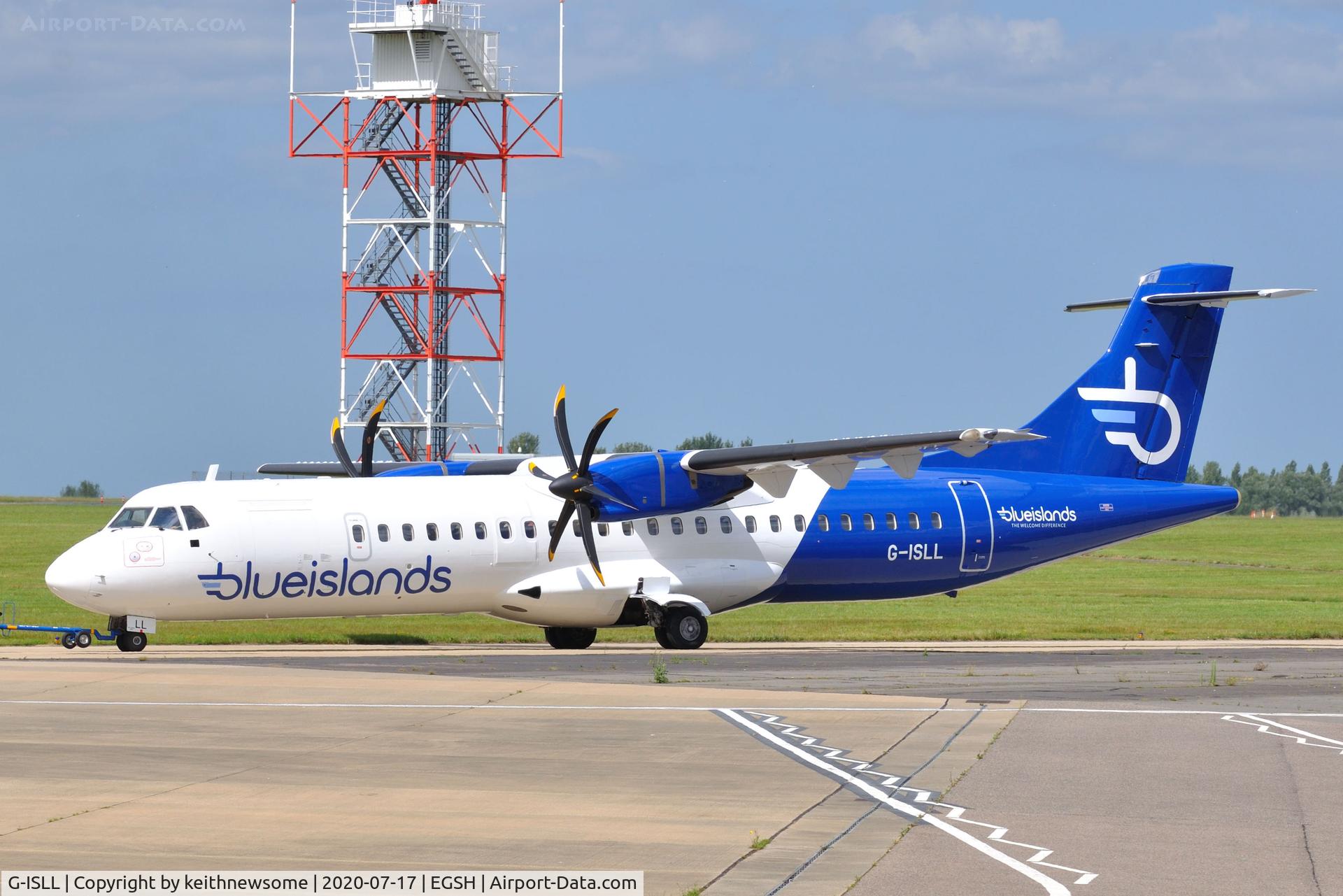 G-ISLL, 2002 ATR 72-212A C/N 696, Removed from spray shop with later colour scheme.