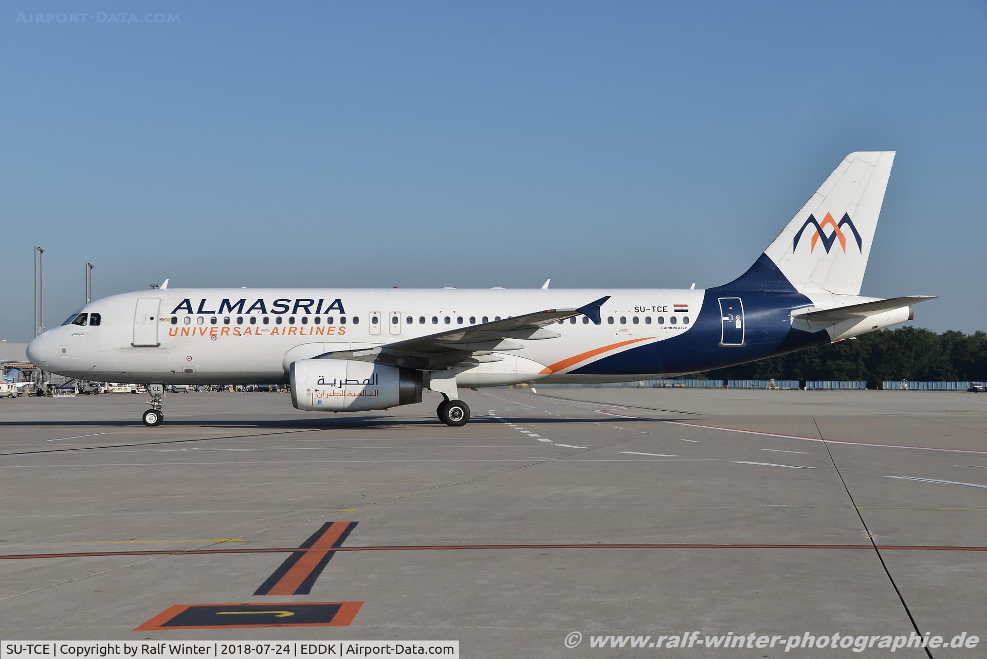 SU-TCE, 1999 Airbus A320-232 C/N 0977, Airbus A320-232 - UJ LMU AlMasria Universal Airlines - 977 - SU-TCE - 24.07.2018 - CGN