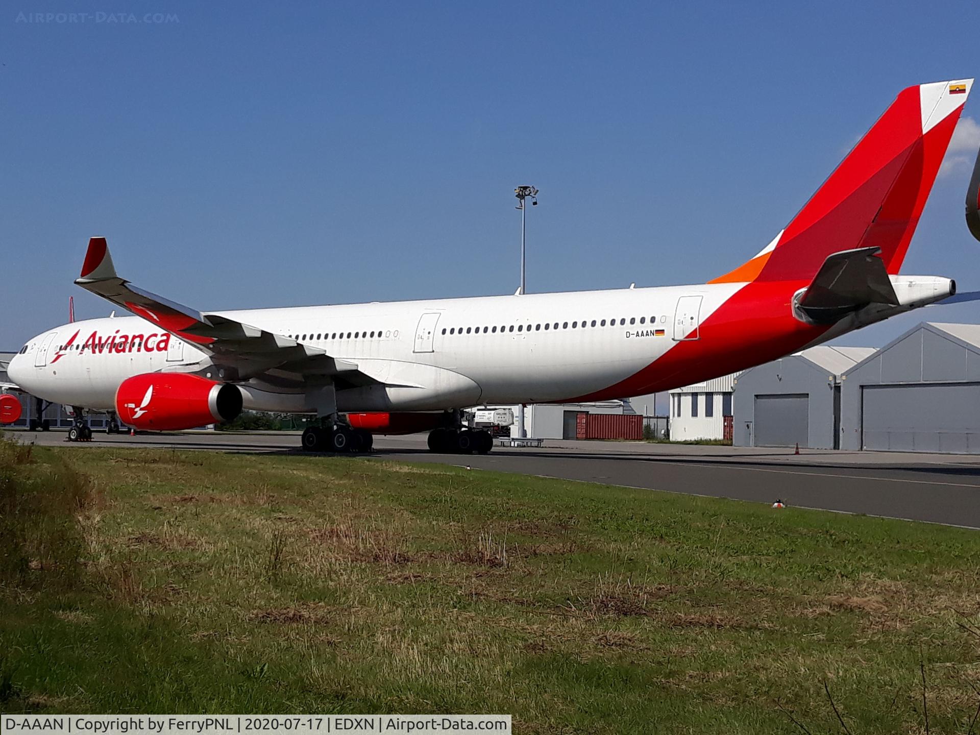D-AAAN, 2012 Airbus A330-343 C/N 1357, German Operating Aircraft Leasing stores this ex Avianca A332 in Cuxhafen