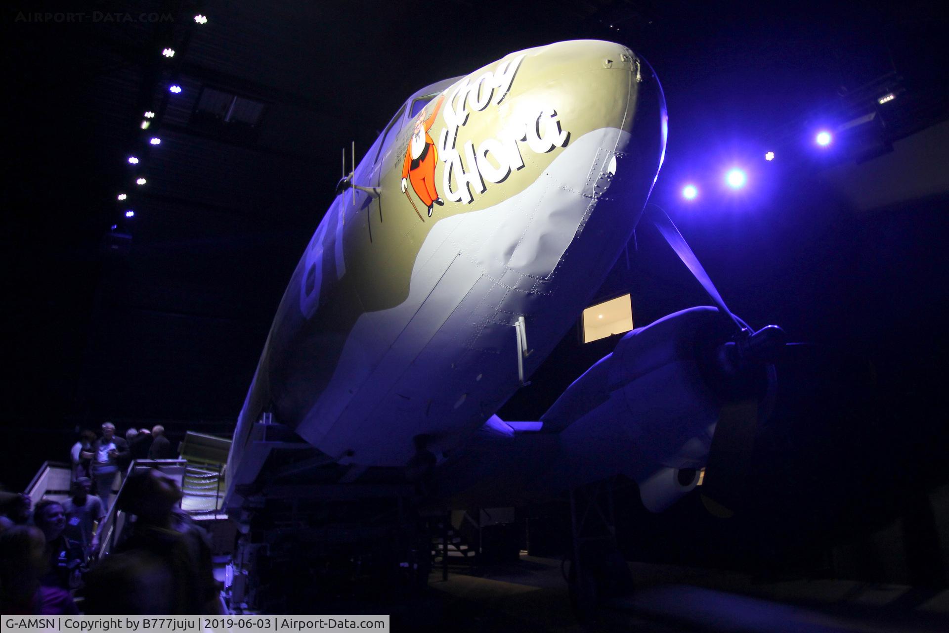 G-AMSN, 1944 Douglas C-47 Dakota 4 C/N 16631/33379, peint C-47 42-24319use for paratroop simulator at D-Day Experiance Carentan France