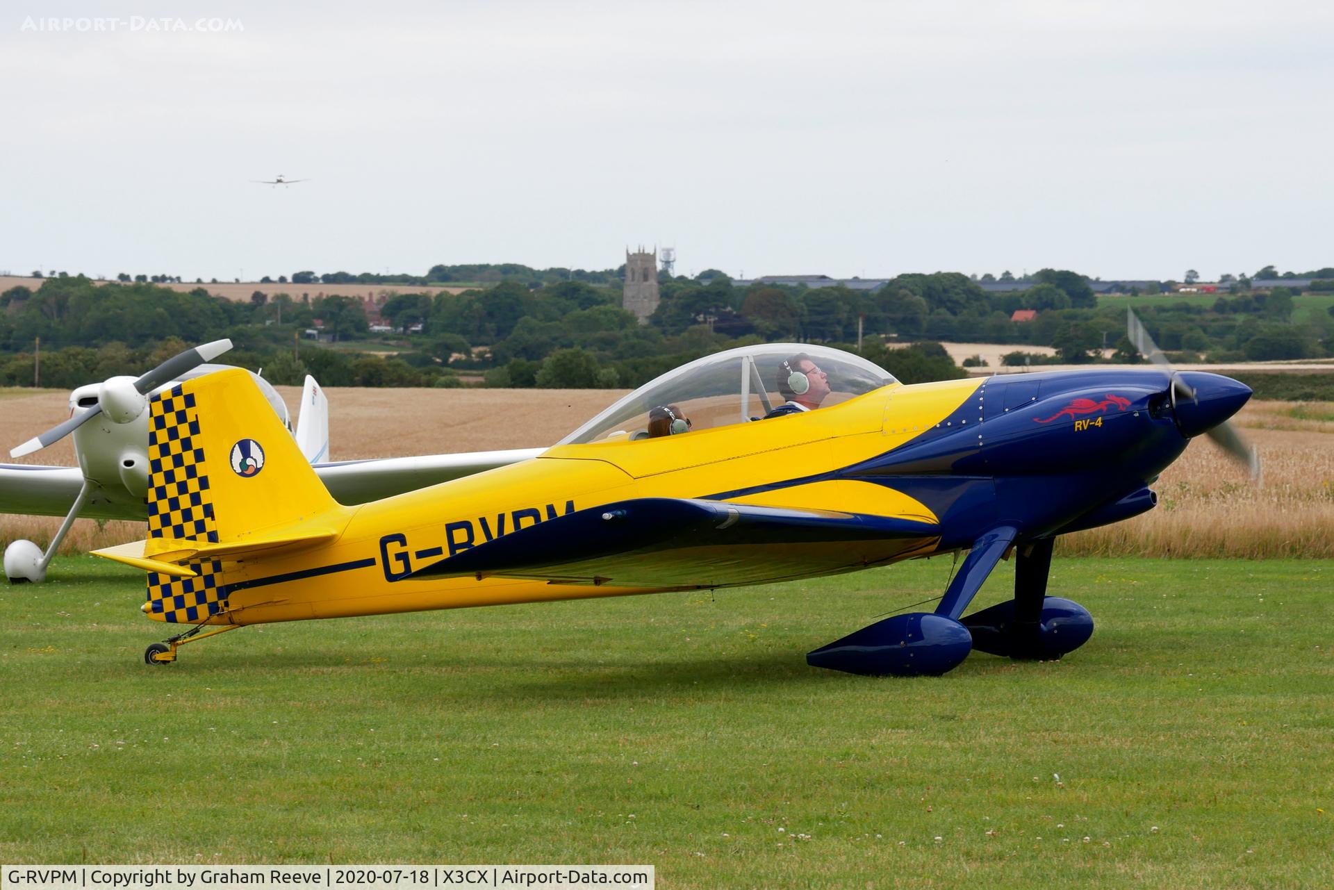G-RVPM, 2003 Vans RV-4 C/N PFA 181-12270, Just landed at Northrepps.