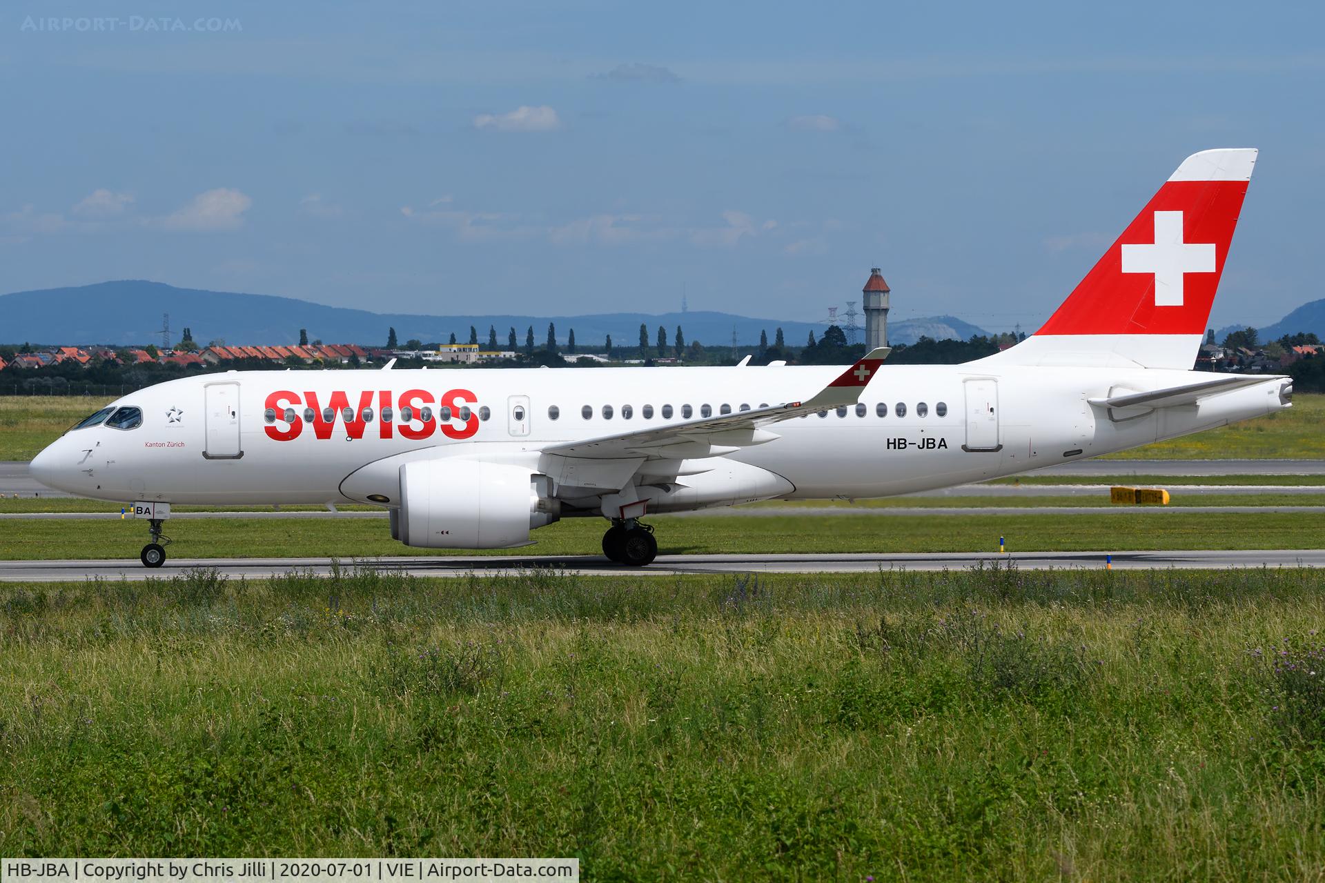 HB-JBA, 2016 Bombardier CSeries CS100 (BD-500-1A10) C/N 50010, Swiss European Airlines