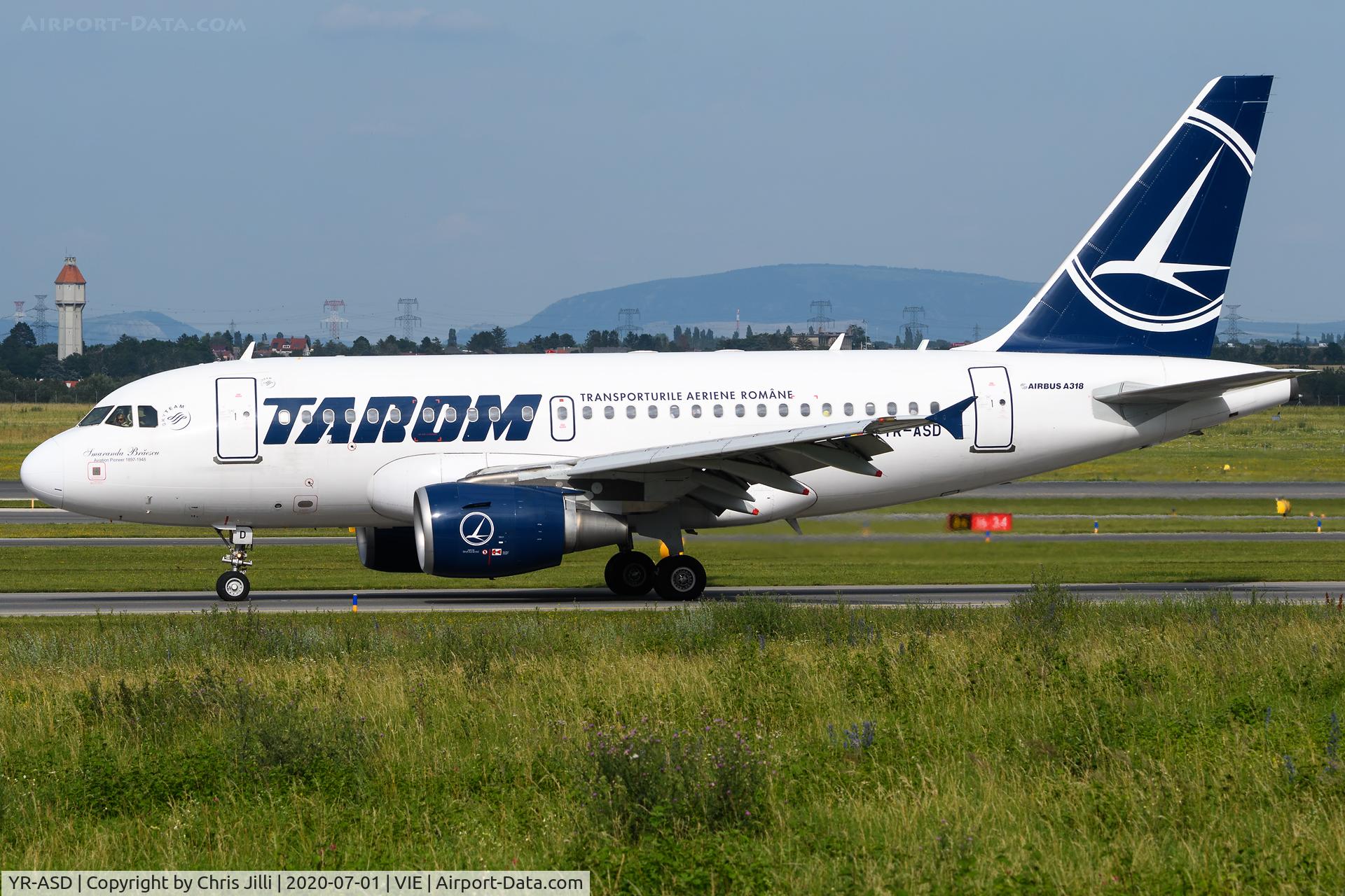 YR-ASD, 2007 Airbus A318-111 C/N 3225, TAROM