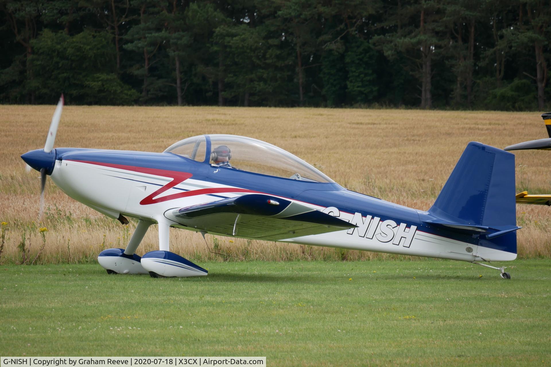 G-NISH, 2012 Vans RV-8 C/N PFA 303-13187, Just landed at Northrepps.