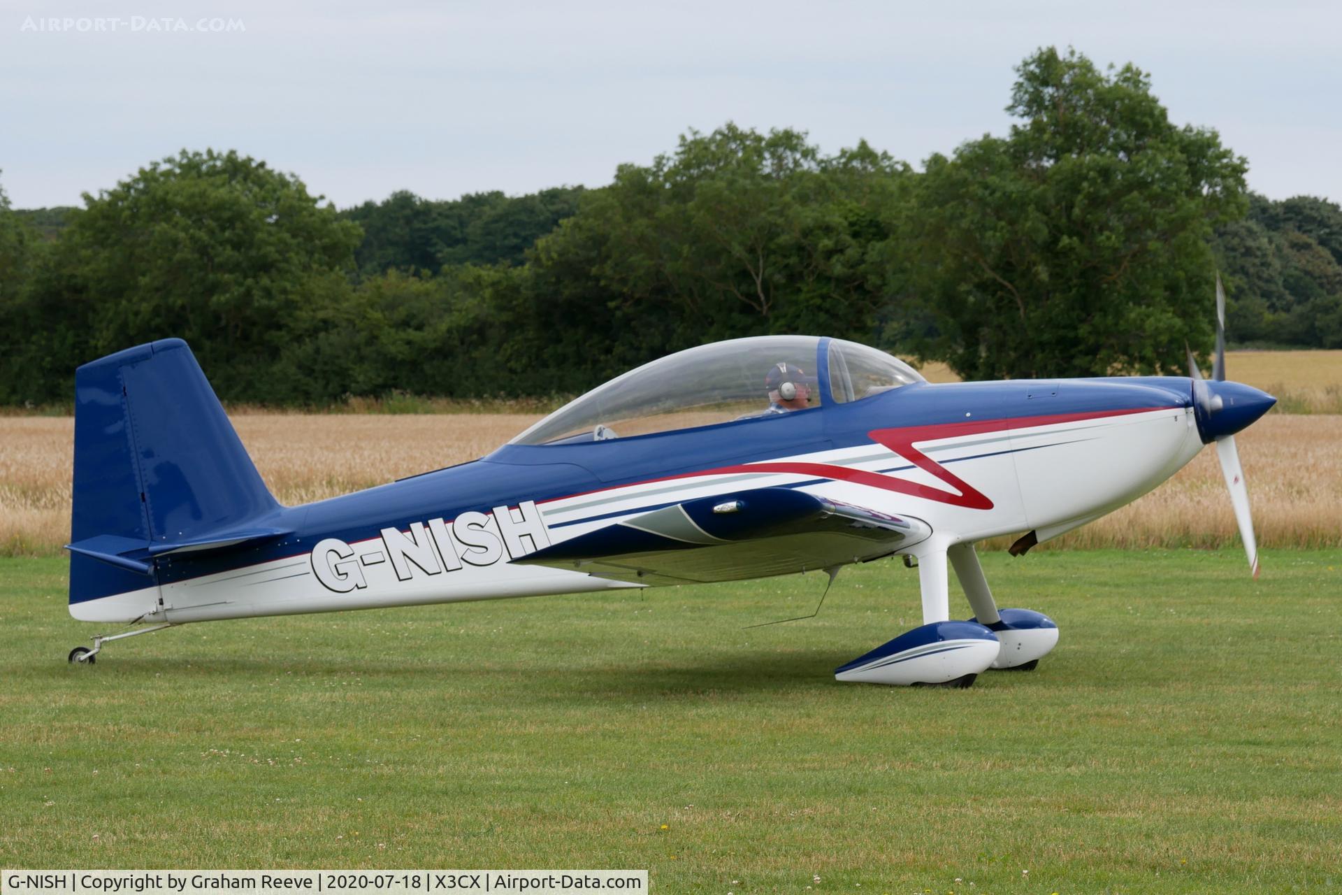 G-NISH, 2012 Vans RV-8 C/N PFA 303-13187, Just landed at Northrepps.